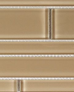 Translucent Clear Glass Simply Beige Tile