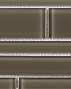 Translucent Clear Glass Simply Taupe Tile