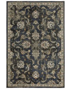 Venice 4333b Charcoal/Blue Area Rug