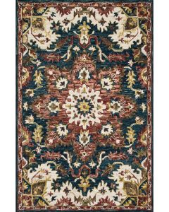Victoria VK-13 Teal/Raspberry Area Rug