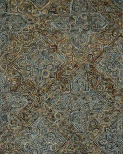 Victoria VK-21 Charcoal/Multi Area Rug