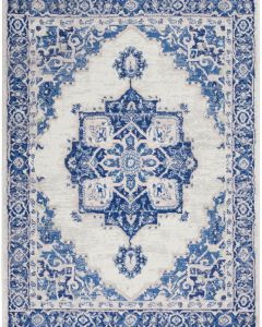 Whimsicle WHS03 Ivory Blue Area Rug