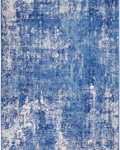 Whimsicle WHS08 Blue Ivory Area Rug