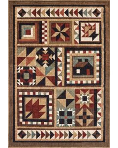 Woodlands 9596a Brown/Multi Area Rug