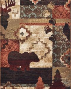 Woodlands 9649a Brown/Rust Area Rug