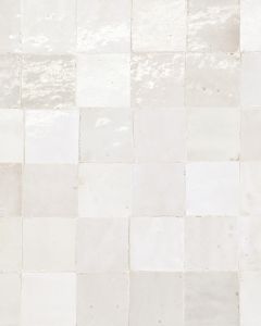 Zagora Blanc Glossy Glazed Ceramic 2"x2" Mosaic Tile