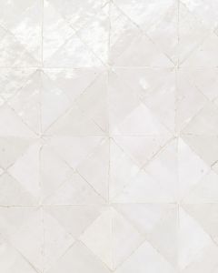Zagora Blanc Glossy Glazed Ceramic Triangle Mosaic Tile
