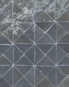 Zagora Charcoal Glossy Glazed Ceramic Triangle Mosaic Tile