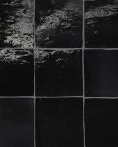 Zagora Nero Glossy Glazed Ceramic 4x4" Field Tile