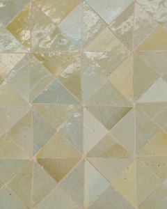 Zagora Vert Gris Glossy Glazed Ceramic Triangle Mosaic Tile