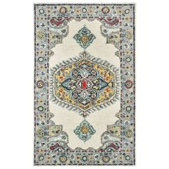 Zahra 75505 Ivory/Grey Area Rug