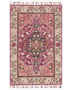 Zharah ZR-05 Raspberry/Taupe Rug