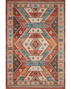 Zion ZIO-05 Red/Multi Area Rug