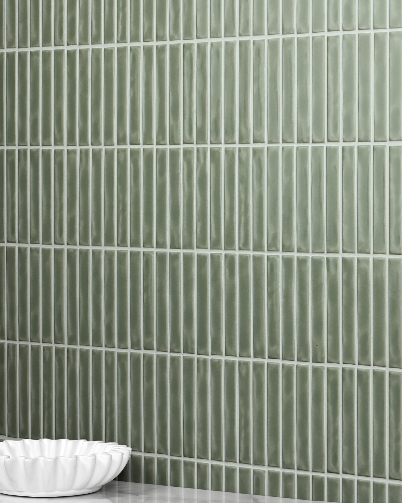 Daltile Artcrafted Aloe Glossy 1x6 Tile | Carpet Exchange