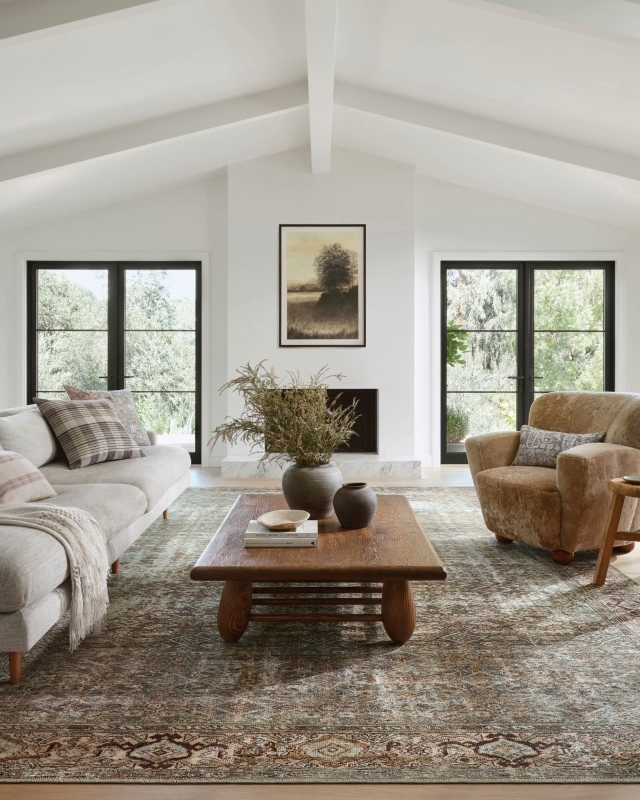 Loloi Georgie GER-07 Moss/Salmon Area Rug | Carpet Exchange