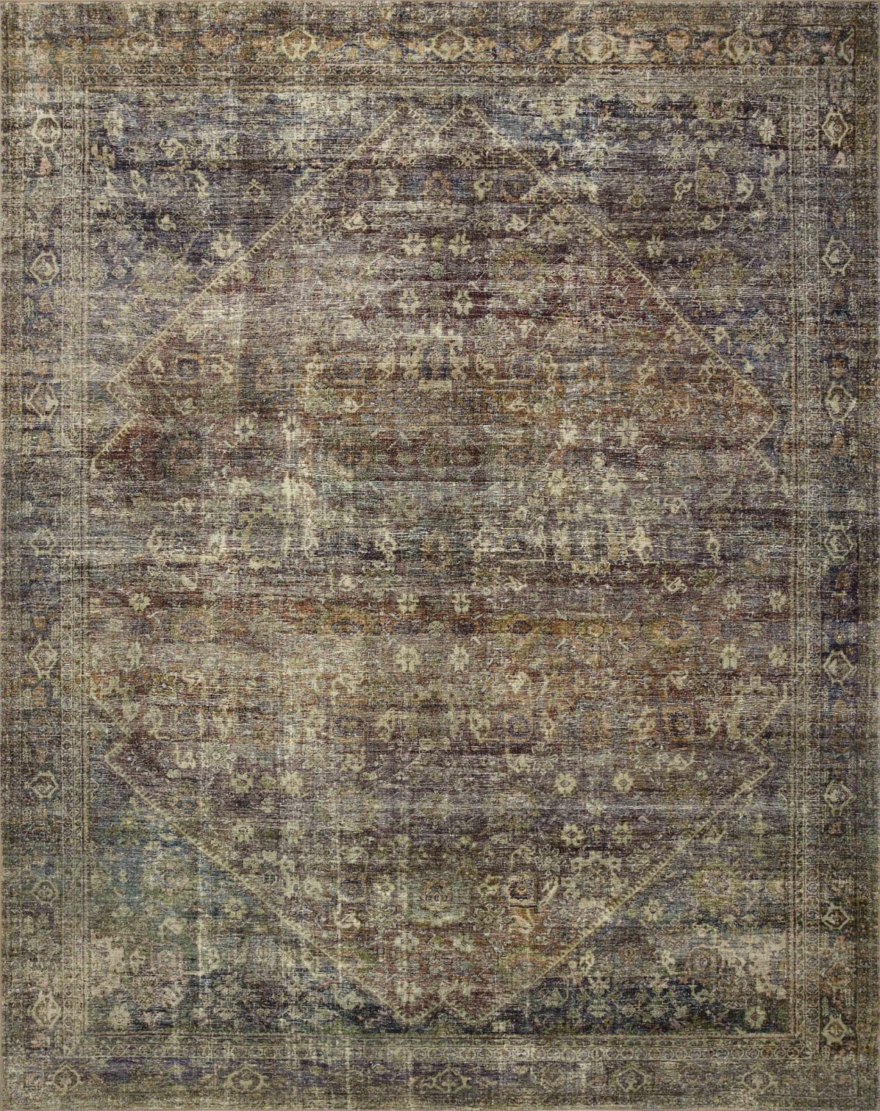 Loloi Morgan MOG-05 Spice/Lagoon Area Rug | Carpet Exchange