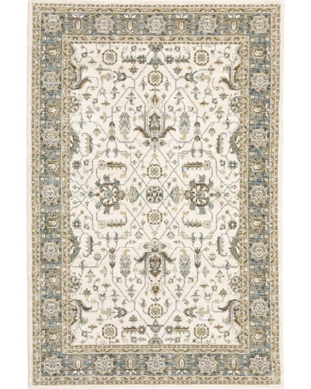 Andorra 9537p Ivory/Blue Area Rug