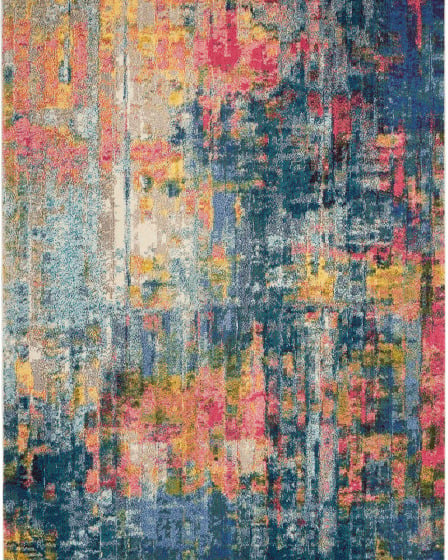 Celestial CES09 Blue/Yellow Area Rug