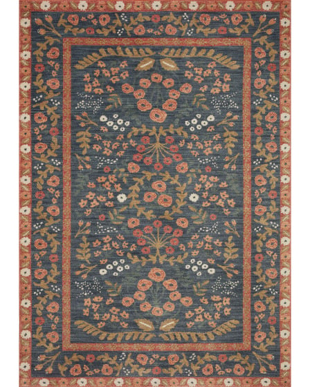 Fiore FIO-01 Navy/Rust Area Rug