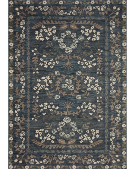 Fiore FIO-01 Navy Grey Area Rug