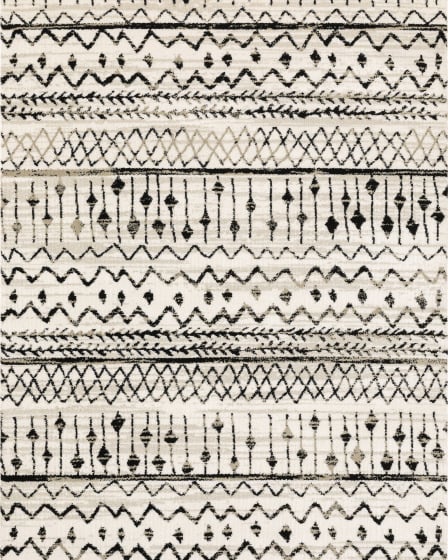 Georgia 8826e Ivory/Black Area Rug