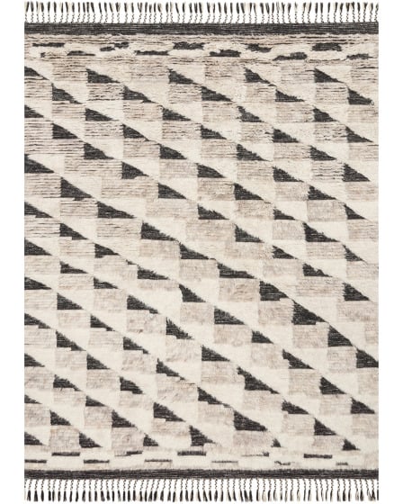Khalid KF-02 Natural/Black Area Rug