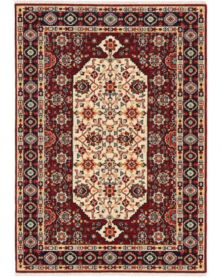 Lilihan 1802w Red/Ivory Area Rug