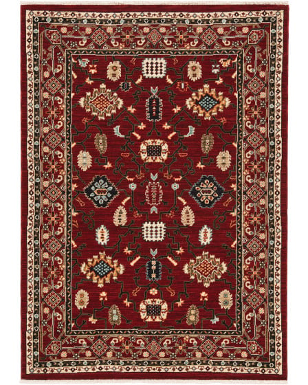 Lilihan 43s Red/Black Area Rug