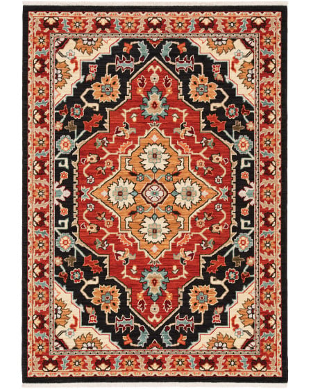 Lilihan 4929a Black/Red Area Rug