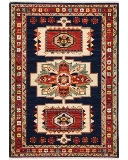 Lilihan 90b Blue/Red Area Rug