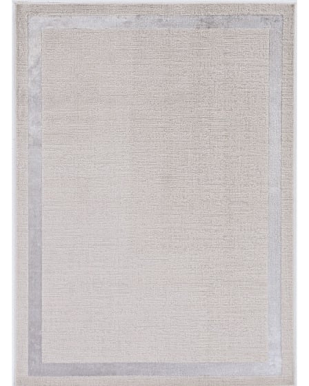 Luna 7129 Ivory/Silver Border Area Rug