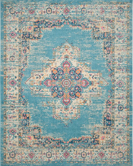 Passion PSN03 Light Blue Area Rug