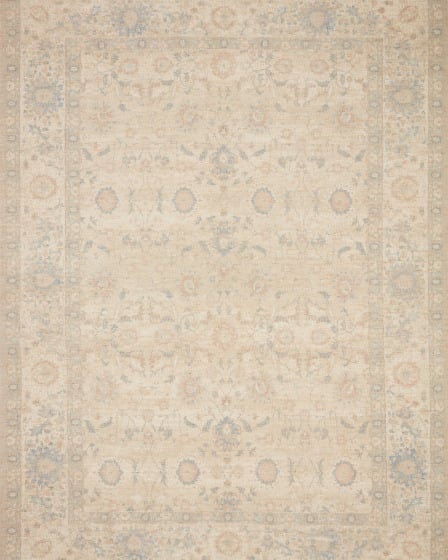 Priya PRY-05 Natural/Blue Area Rug