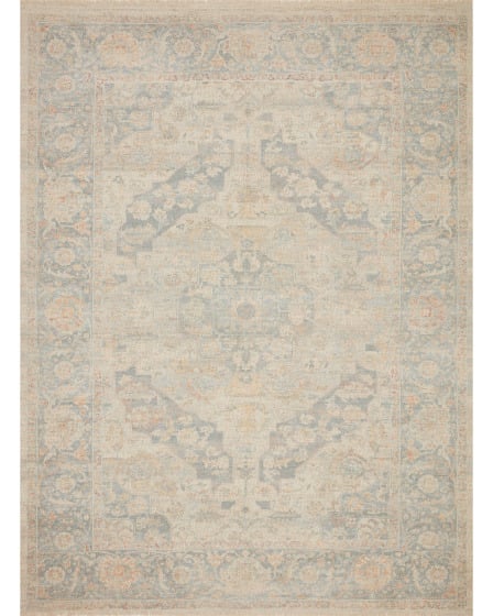 Priya PRY-08 Bone/Bluestone Area Rug