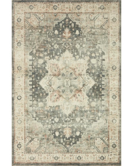 Rosette ROS-09 Slate/Ivory Area Rug
