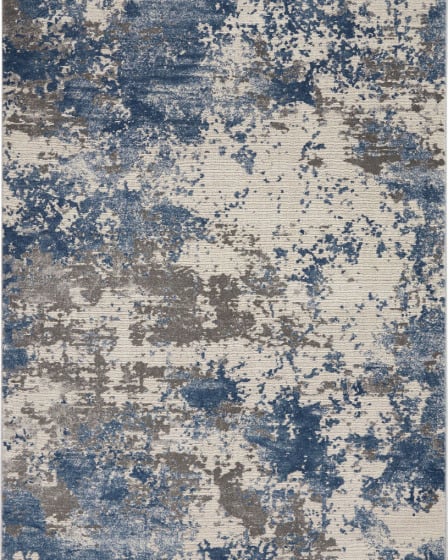 Rustic Textures RUS08 Grey/Blue Area Rug