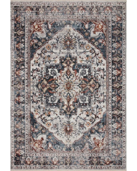 Samra SAM-09 Ivory/Denim Area Rug