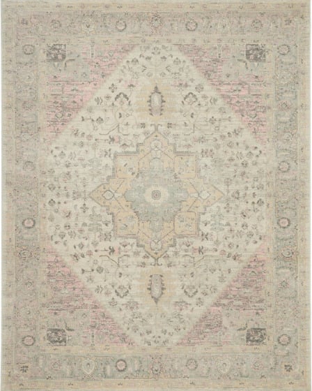 Tranquil TRA06 Ivory/Pink Area Rug