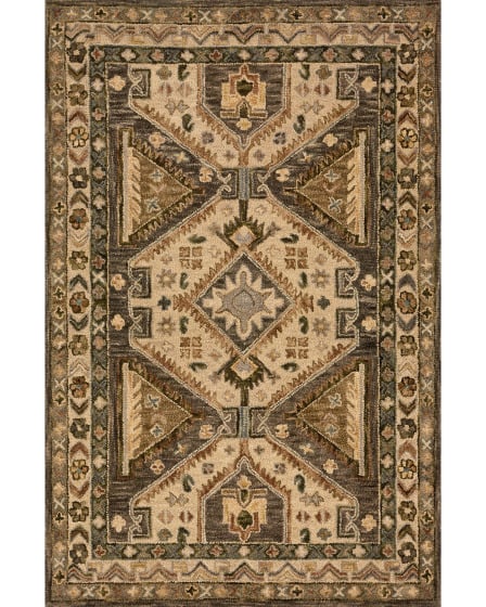 Victoria VK-07 Walnut/Beige Area Rug