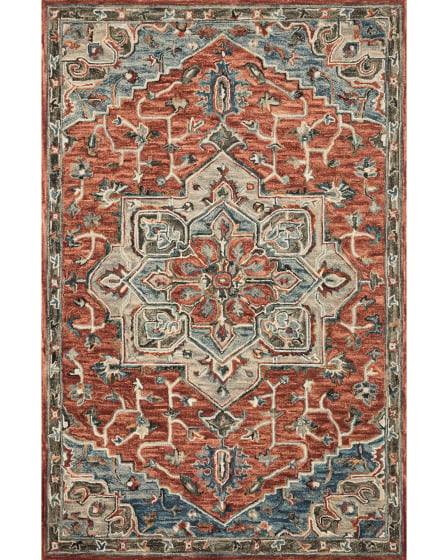 Victoria VK-15 Red/Multi Area Rug
