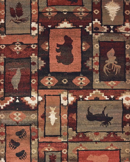 Woodlands 9601d Brown/Rust Area Rug