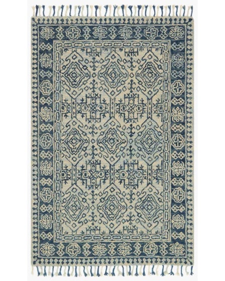 Zharah ZR-09 Mist/Blue Area Rug
