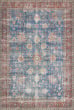 Loren LQ-01 Blue/Brick Area Rug