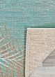 Monaco Tropical Palms Aqua Area Rug
