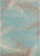 Monaco Tropical Palms Aqua Area Rug