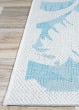 Monaco Coastal Floral Ivory/Turquoise Area Rug
