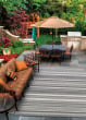 Recife Gazebo Stripe Champ/Grey Area Rug
