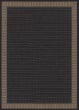 Recife Wicker Stitch Black/Cocoa Area Rug