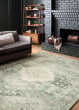 Rosette ROS-08 Teal/Ivory Area Rug