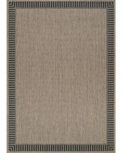 Recife Wicker Stitch Cocoa/Black Area Rug